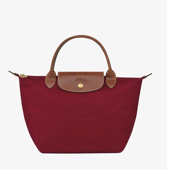 Longchamp  Le Pliage Original Top Handle Red Bag - Picture 1 of 15